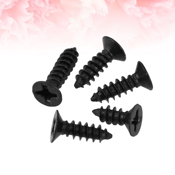 ELAYARD 100pcs Self-tapping Flat Screw Black Drywall Screws Stainless Steel for Construction