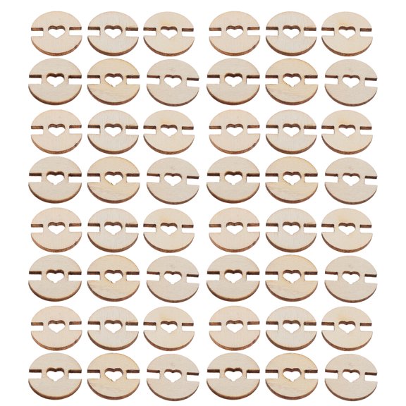 ELAYARD 100pcs Wooden Hat Pom Fastener Buttons for DIY Makers, Beige a Style