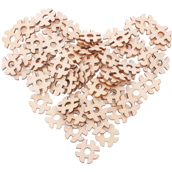 ELAYARD 100pcs Wooden Pom Buttons for Hats, Removable Knitting Fasteners