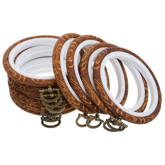 ELAYARD Cross Stitch Frames Multi-Color Sturdy PP Plastic and Metal 10Pcs