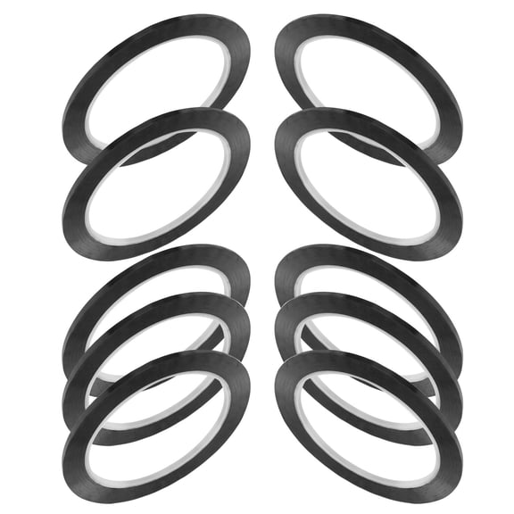 ELAYARD 10Pcs Black Self Adhesive Tape for Art Use Drafting Marking Graphic and Chart Lines