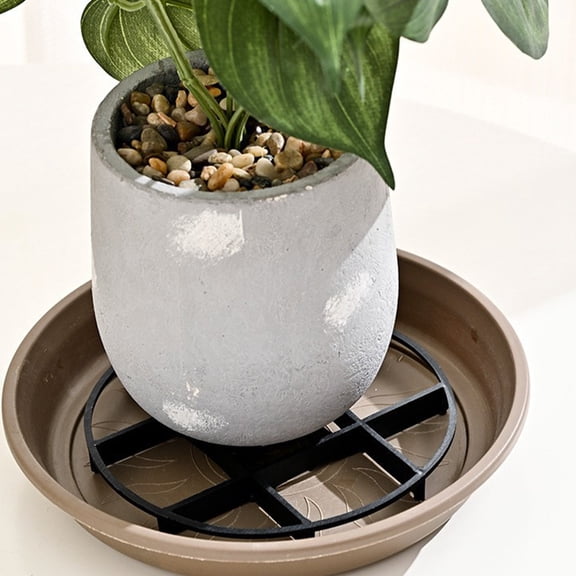ELAYARD 10PCS Pot Elevators For Plants Black Round Planter Riser For Patio Use