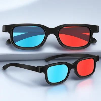 ELAYARD 10 Pcs Lazy Glasses Blue Simple ABS 3D Viewing for Watching 3D Movies Back to School