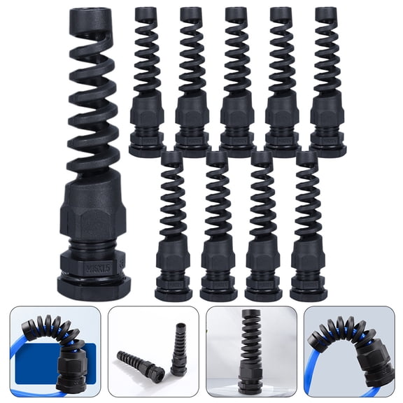 ELAYARD Cable Protector Black Plastic for Outdoor Equipment and LED Lights 10Pcs