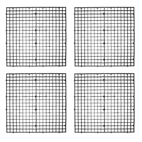 ELAYARD 10Pcs Black Fish Tank Divider Tray Made of Premium Plastic for Aquarium Separation