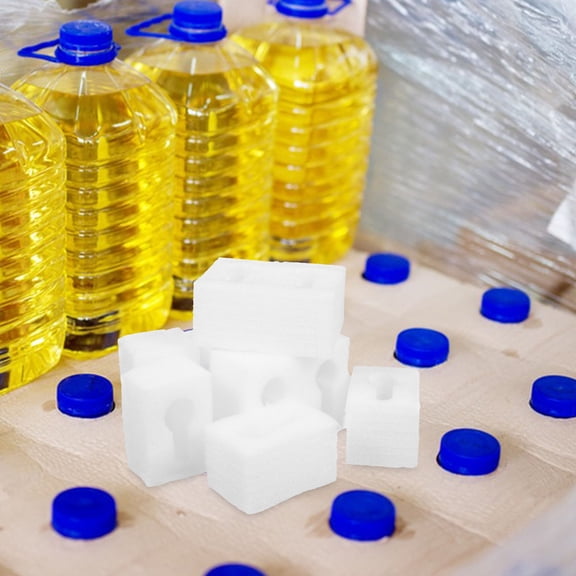 ELAYARD 10Pcs White Bottle Pump Transportation Covers Water Resistant Soft Foam Shock Absorber