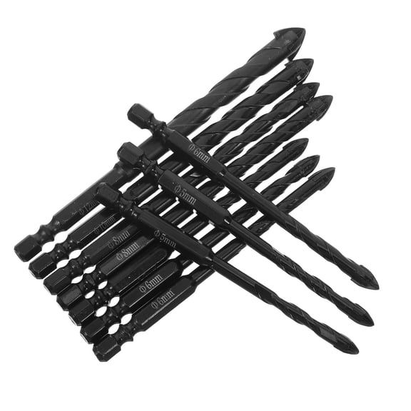 ELAYARD 10Pcs Carbide Masonry Drill Bit Set for Concrete Ceramic Tile Marble and Wood Projects