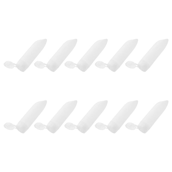 ELAYARD 10Pcs Compact Travel Toothpaste Bottles White Refillable Plastic Squeeze Tubes