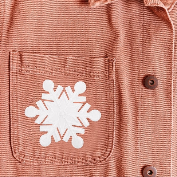 ELAYARD 10Pcs Detailed White Snowflake Patch Sticker Creative DIY Cloth Decoration for Clothes