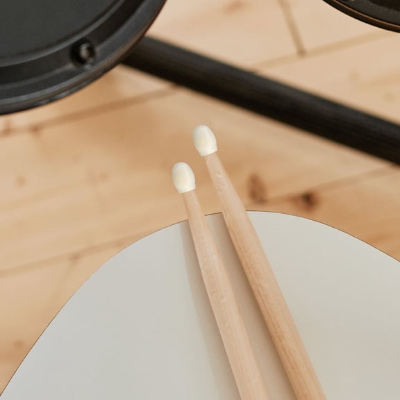 ELAYARD 10Pcs Drumstick Caps White Silicone Mute Tips Lightweight for Quiet Drum Practice