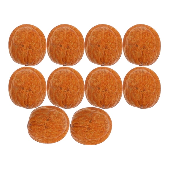 ELAYARD 10Pcs Faux Walnut Models Brown for Authentic Looking Decorative and Photo Use