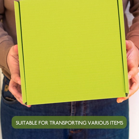 ELAYARD 10Pcs Green Corrugated Package Boxes with High Compressive Strength for Shipping