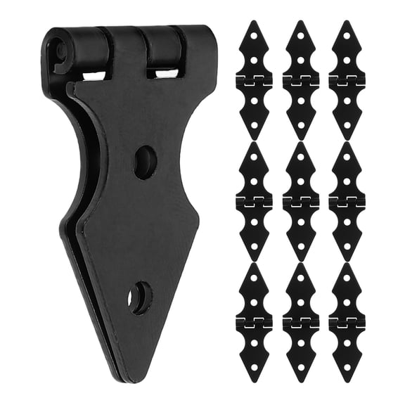 ELAYARD 10pcs Heavy Duty Garden Door Hinges Iron Hinge Black Durable Design Builders