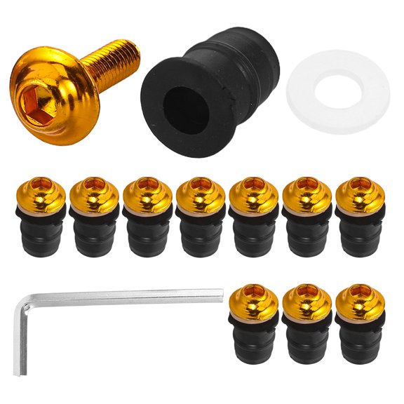 ELAYARD 10Pcs High Strength Aluminum Motorcycle Windscreen Bolts Kit for Universal Fairing Replacement
