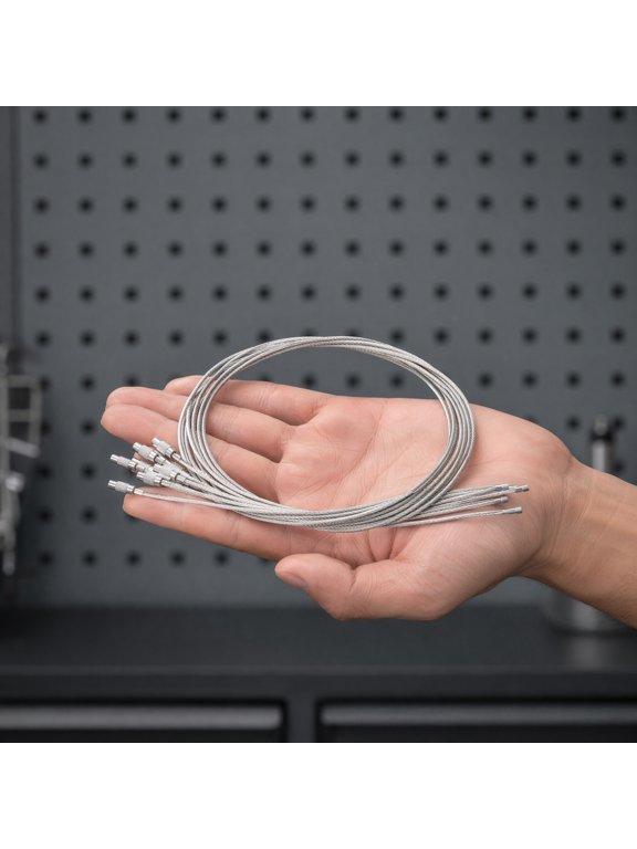 10Pcs Luggage Lock Cable Cable Wire Keychains for Stainless Steel