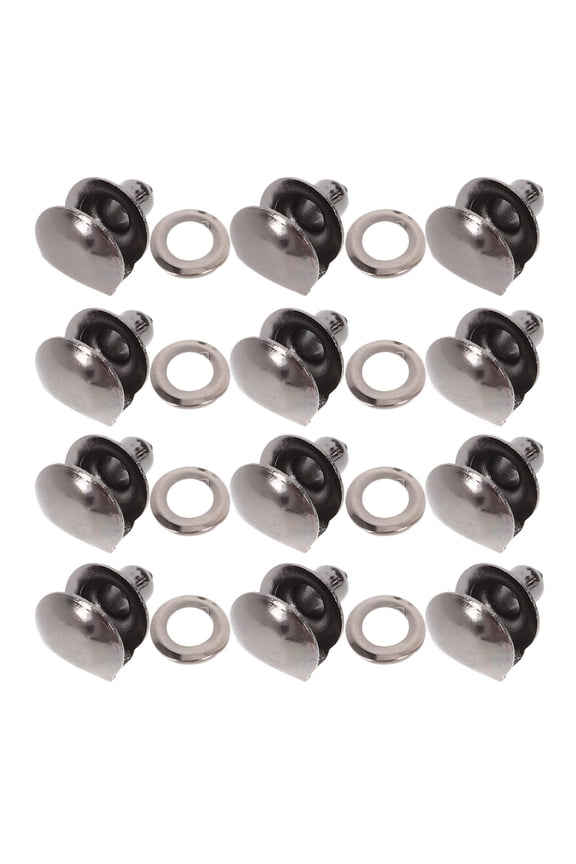 10Pcs Outdoor Black Boot Lace Buckles Strong Metal Clips for Climbing and Repair