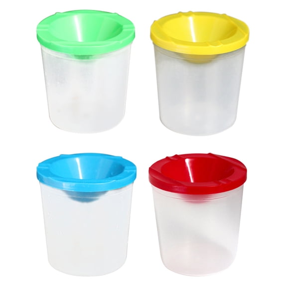 ELAYARD 10Pcs Painting Cup Brush Tool Assorted Color Lightweight Paint Device for Portable Use