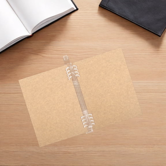 ELAYARD 10Pcs Plastic Loose Leaf Binder Rings with Transparent Comb Binding Spines for Office Use