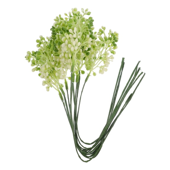 ELAYARD 10Pcs Artificial Plant Stems Green Faux Branches for Home Office Decoration