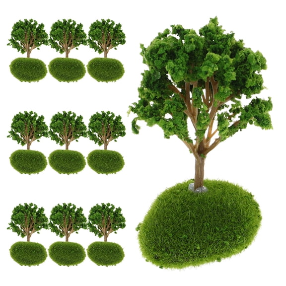 ELAYARD 10Pcs Sand Table Model Materials Multi Plastic Miniature Tree for Diy Projects Fairy Gardens Home Office