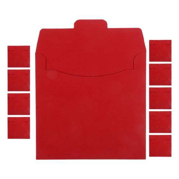 ELAYARD Red Paper Cd Dvd Envelopes Professional Packaging Solution 10Pcs