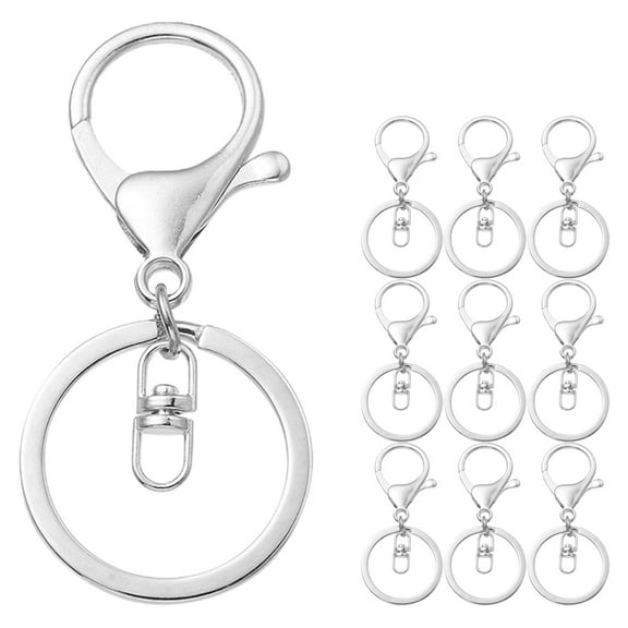 ELAYARD Smooth Wear-Resistant Metal Keychain Hooks for Keys and Decor 10Pcs