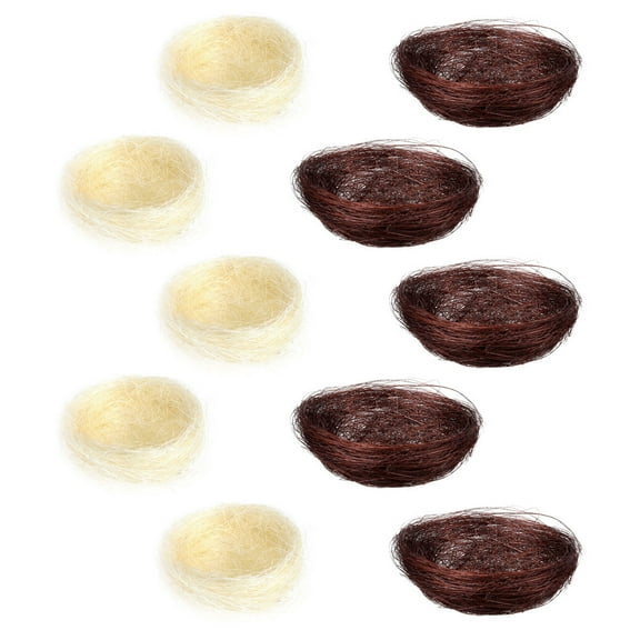 ELAYARD Small Jute Bird Nests for Crafts, Assorted Colors, Round Decorative Ornaments