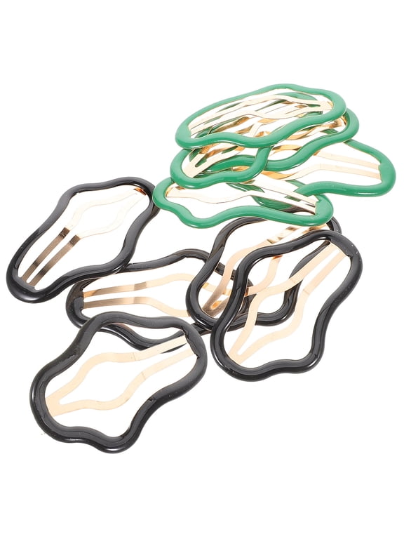 Stylish Green Cloud Shaped Barrettes for Fine Hair Secure Hold 10Pcs