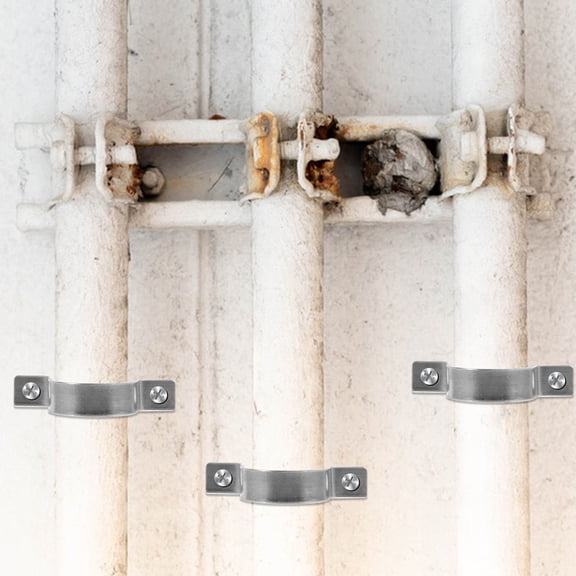 ELAYARD 10Pcs Galvanized Pipe Clamps U Shape Brackets for Wall Mounting Water Pipe and Cable Support
