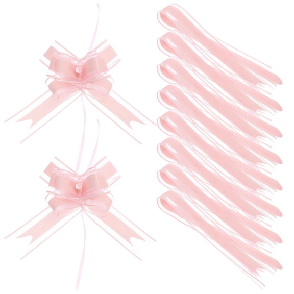 ELAYARD 10Pcs Wedding Pull Bows in Pink Perfect for Car and Party Floral Decoration
