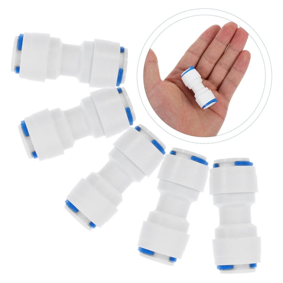 ELAYARD 10Pcs White Pe Hose Quick Connect Adapter for Water System Versatile Use for Water and Gas