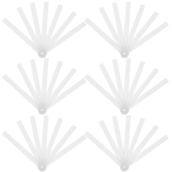 ELAYARD White Plastic Folding Fan Frame for Wedding and Crafts 10Pcs