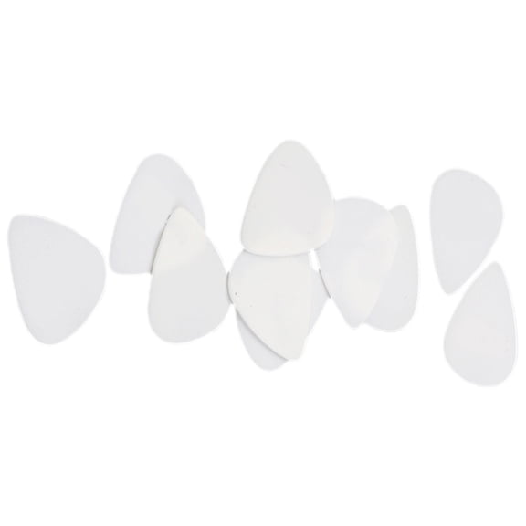 ELAYARD 10Pcs White Bass Guitar Picks Plastic for Acoustic