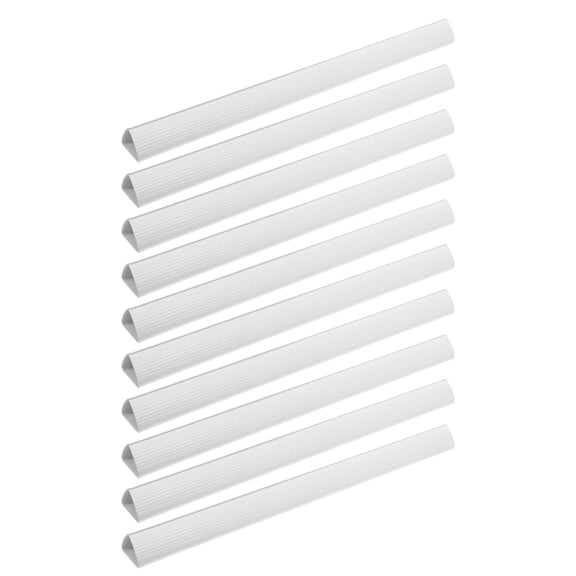 ELAYARD 10Pcs White Plastic Slide Binder Bars for A4 Paper Folder Binding and Office Use