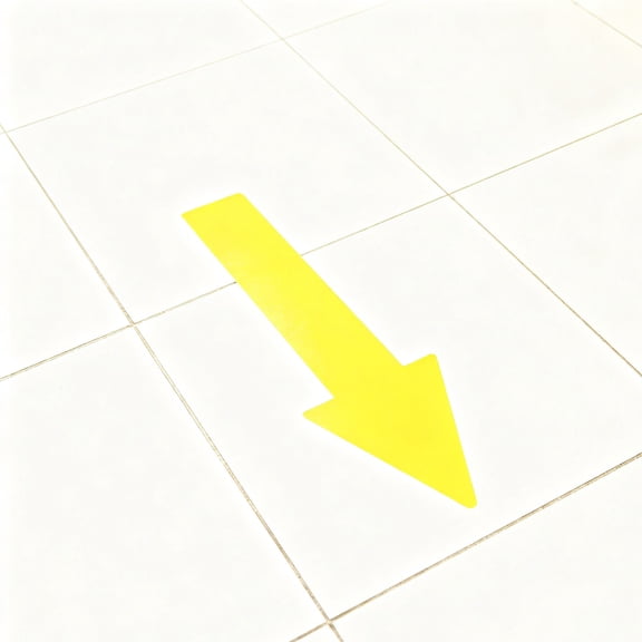 ELAYARD 10Pcs Yellow Arrow Pointer Stickers with Adhesive Backing for Indoor Directional Guidance
