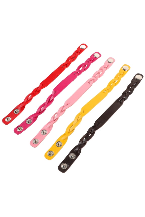 10Pcs Versatile Adjustable Bracelets with Snap Buttons in Assorted Colors