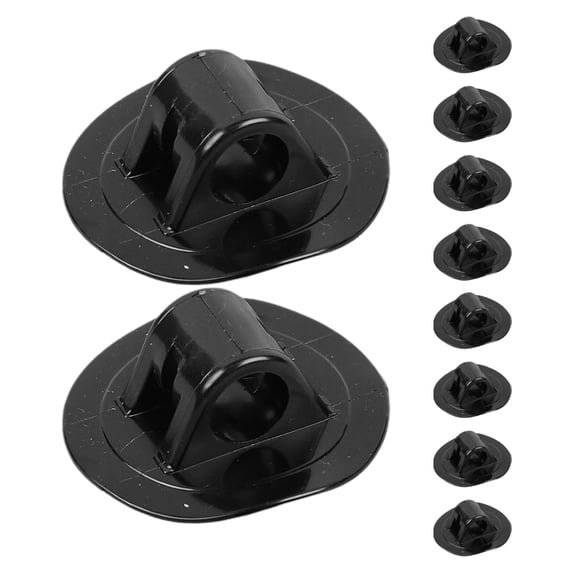 ELAYARD 10Pcs Black PVC Kayak Engine Motor Buckle with Easy Mount Quick Release Design