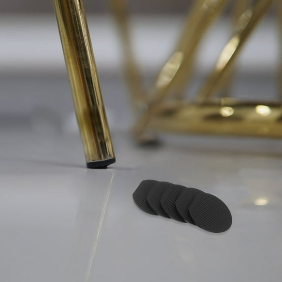 ELAYARD 10Pcs Oval Rubber Furniture Levelers Shims for Stability Anti-Wobble Floor Protectors