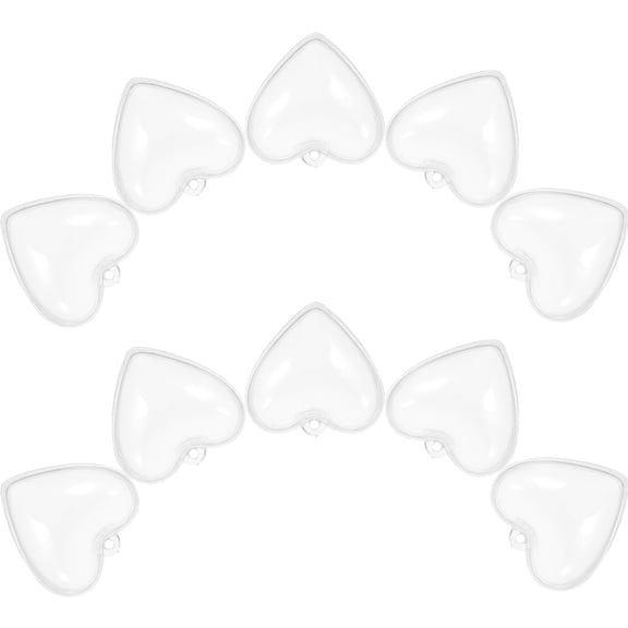 ELAYARD PVC Clear Heart Ornaments for Aquarium Floating and Party Decoration