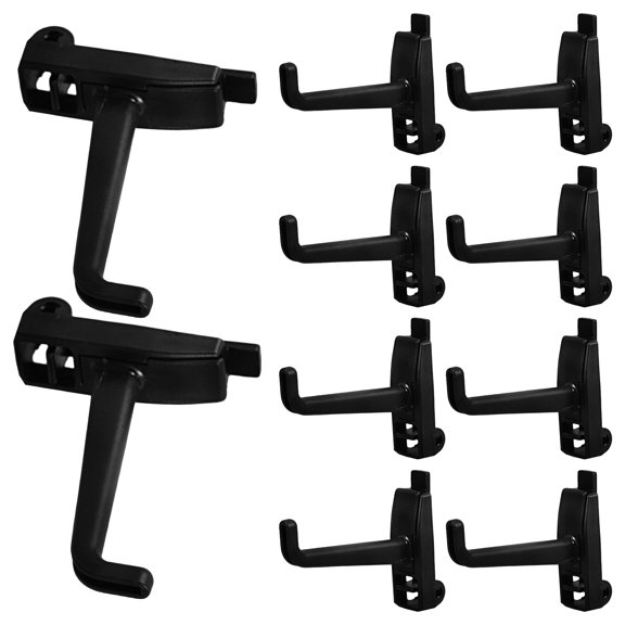 ELAYARD 10pcs Durable Design Kitchen Tool Hook for Home Storage Black ABS Plastic