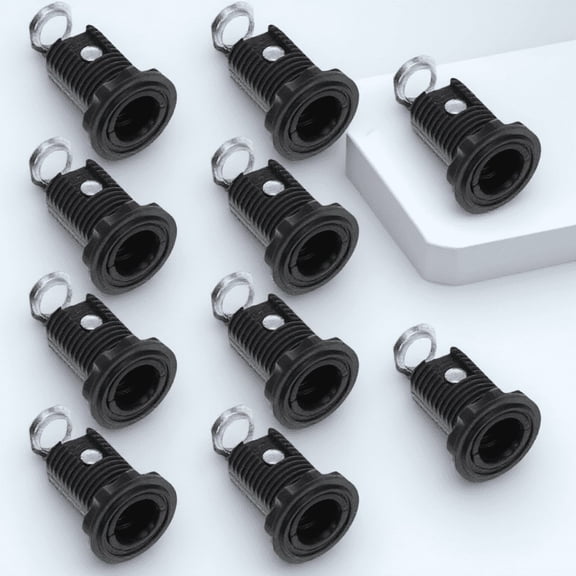 ELAYARD 10pcs E12 Screw Light Socket Plug in Lamp Holder Replacement Black