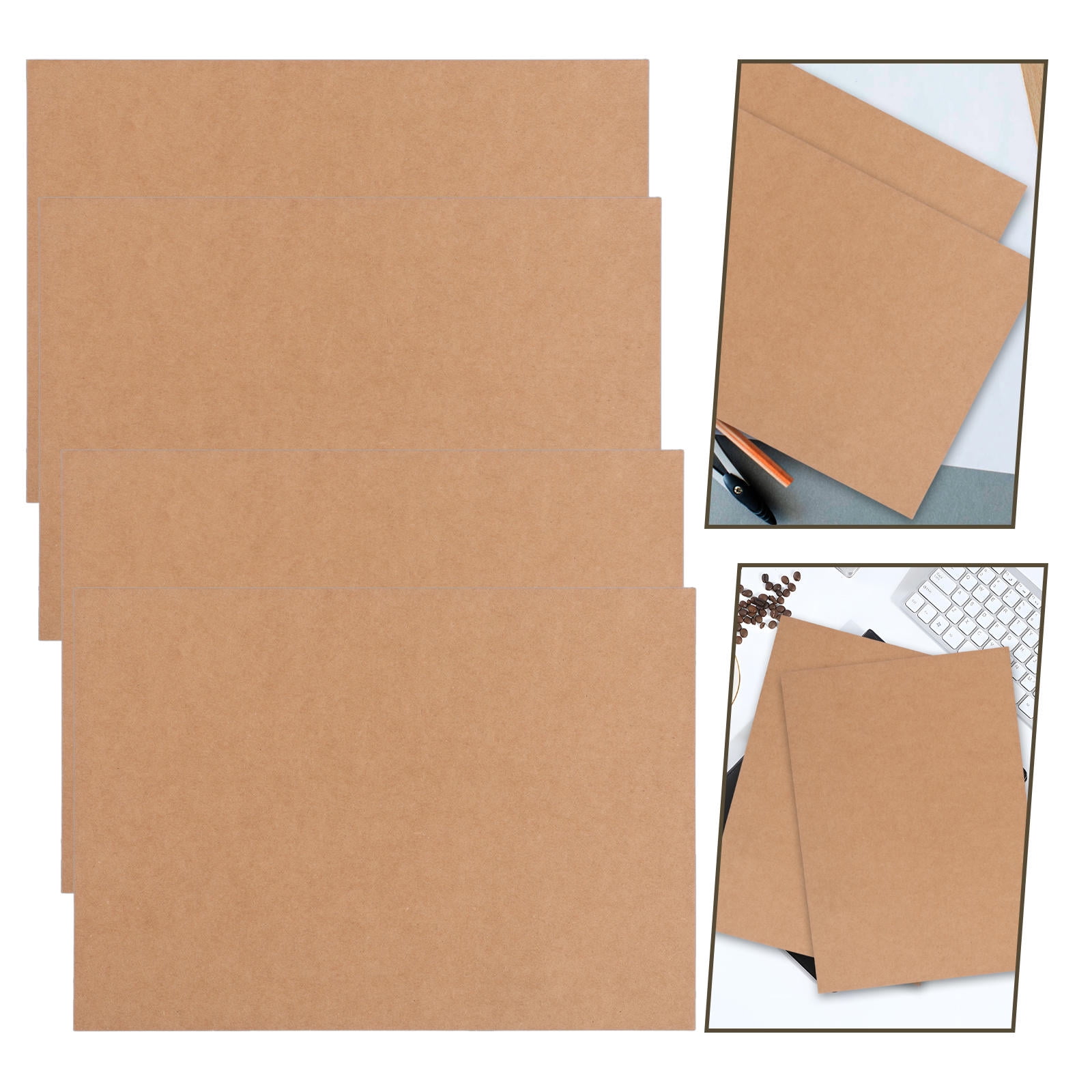 ELAYARD 10-Pack Kraft Paper Cardboard Sheets for Crafting, Binding Covers, Scrapbooking and Projects