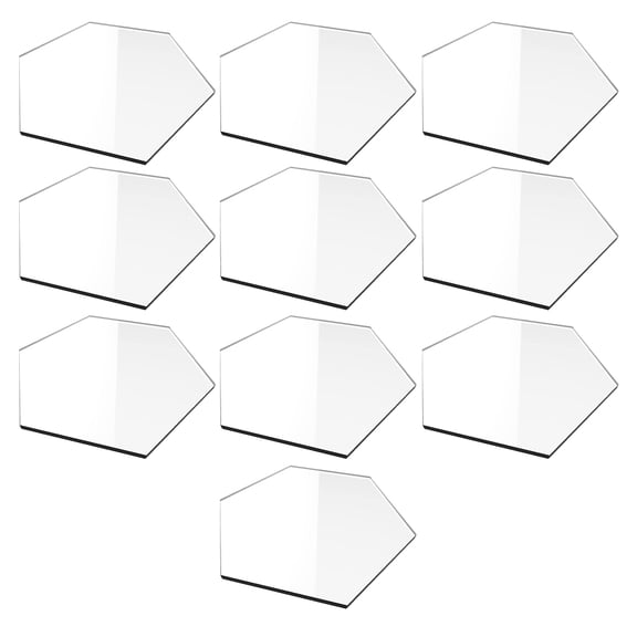 ELAYARD 10Pcs Elegant Clear Acrylic Blank Place Cards for Wedding Party and Banquet Use