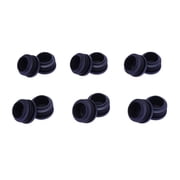 ELAYARD 12-Pack Black Rubber Screw Caps for Furniture, Cabinet Plug Buttons, Decorative Protective Covers