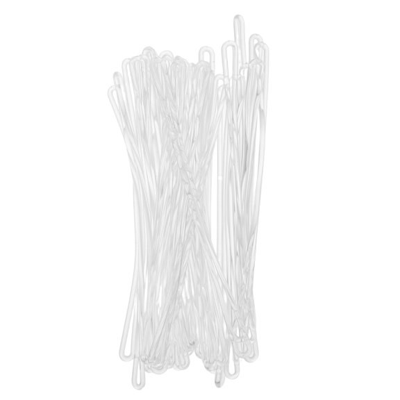ELAYARD 120Pcs Transparent Luggage Tag Loops Plastic Worm Loop Straps for Boarding Pass and Id Tags