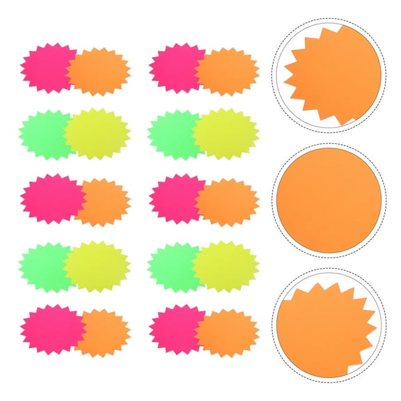 ELAYARD 120pcs Retail Stickers Explosion Shape Design Eye Catching Labels for Supermarket Displays