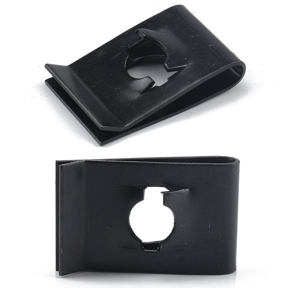 ELAYARD Motorcycle U Nut Black Manganese Steel for Car Secure Wires 120Pcs