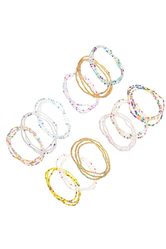 12Pcs Belly Chains Waist Beads Body Jewelry Bohemian Rice Beads for Women Summer Beach
