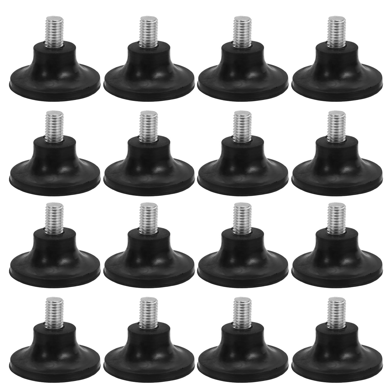 ELAYARD 12Pcs Black Rubber Furniture Levelers with M10 Threaded ...