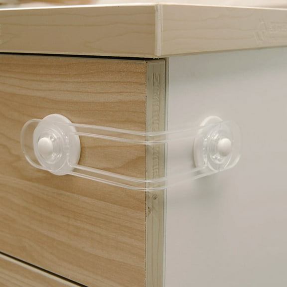 ELAYARD 12Pcs Transparent Drawer Locks Adhesive Cabinet Latch Flexible Durable Home Safety